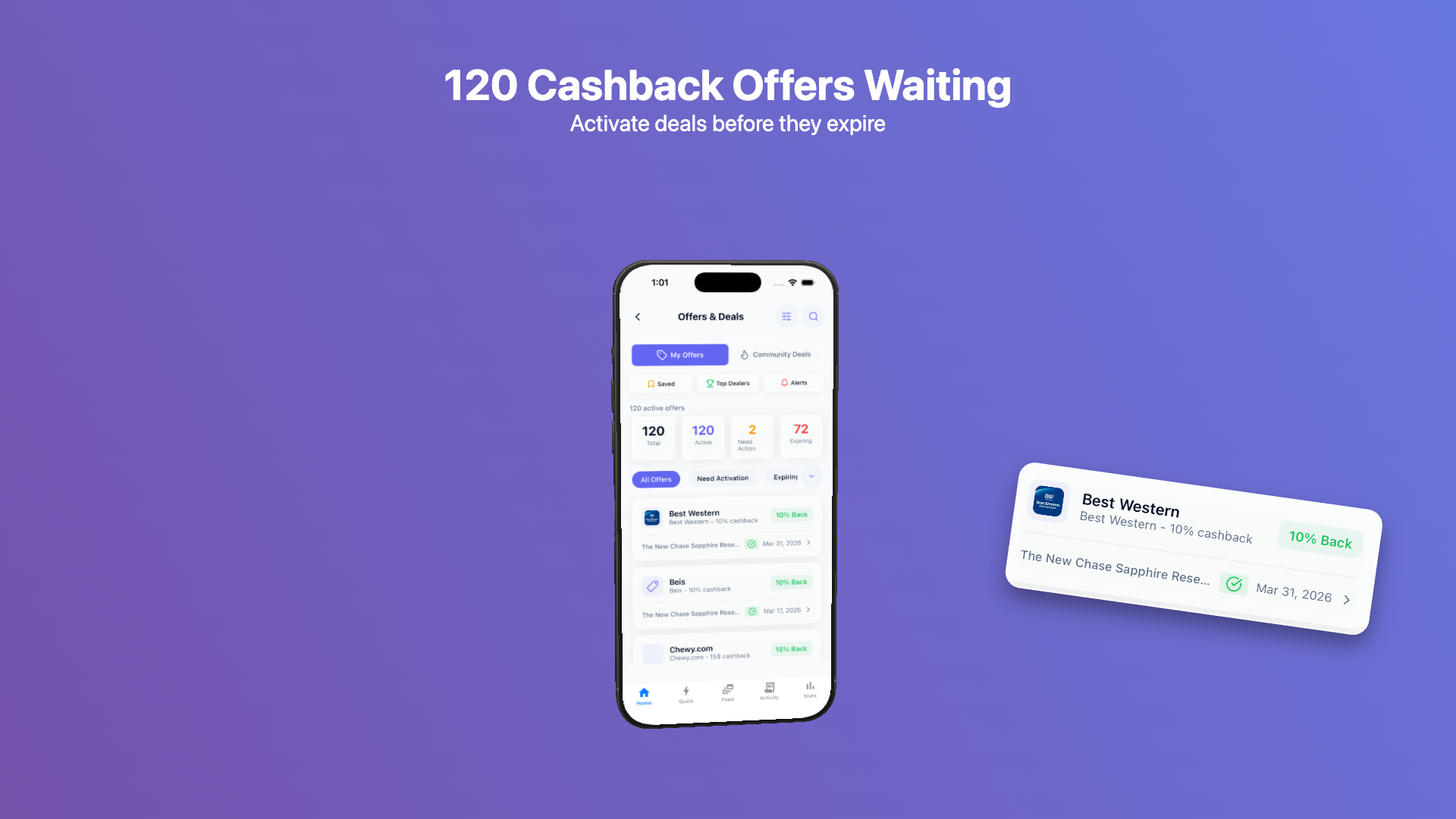 120 Cashback Offers Waiting